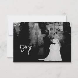 RSVP Bruiloft Oktober Halloween Mansion Kaartje