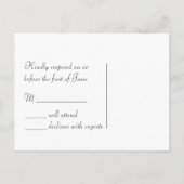 RSVP bruiloft Paarse Violet Briefkaarten (Achterkant)