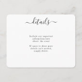 RSVP-bruiloft QR CODE Enclosure Card Informatiekaartje (Achterkant)