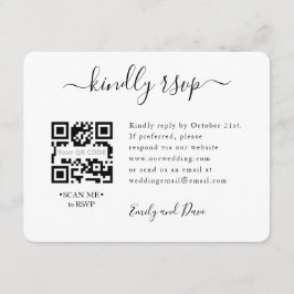 RSVP-bruiloft QR CODE Enclosure Card Informatiekaartje