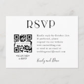 RSVP-bruiloft QR CODE Enclosure Card Informatiekaartje (Voorkant)