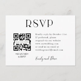 RSVP-bruiloft QR CODE Enclosure Card Informatiekaartje