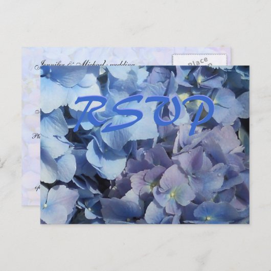 RSVP bruiloft receptie Uitnodiging Briefkaart (Voorkant / Achterkant)