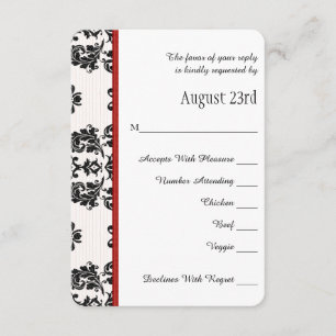 RSVP-bruiloft RSVP-reiskaart voor de Rode Parisian RSVP Kaartje