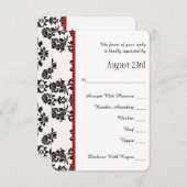 RSVP-bruiloft RSVP-reiskaart voor de Rode Parisian RSVP Kaartje (Voorkant / Achterkant)