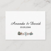 RSVP bruiloft sappige bloemen wit Informatiekaartje (Achterkant)