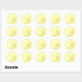 RSVP Bruiloft Stickers Bladtak Geel Paarse (Vel)