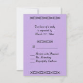 RSVP bruiloft Violet Wedding Kaartje (Voorkant)