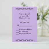 RSVP bruiloft Violet Wedding Kaartje (Staand voorkant)