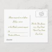 RSVP bruiloft, vogel, Natuur Chickadee Briefkaart (Achterkant)