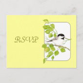 RSVP bruiloft, vogel, Natuur Chickadee Briefkaart (Voorkant)