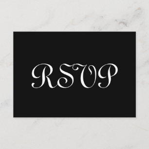 RSVP-bruiloft (zwart en wit) RSVP Kaartje