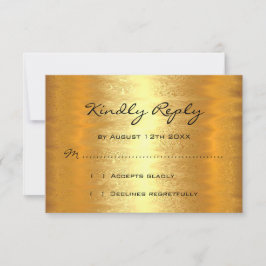 RSVP Bruiloftsfeest Gouden Folie Simpel Kaartje