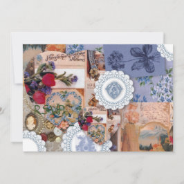 RSVP bruiloftsreceptie in Victoriaanse stijl Kaart