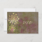 RSVP Bruiloftsreceptie Queen Anne's Lace Kaart (Voorkant)