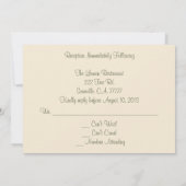 RSVP Bruiloftsreceptie Victoriaanse Vrouw Kaart (Achterkant)