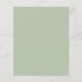 RSVP Budget Sage Groene Kalligrafie Reactiekaart (Achterkant)