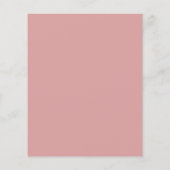 RSVP Budget Stof Roze Witte Script Reactiekaart (Achterkant)