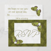 RSVP Butterfly Brocade green (Voorkant / Achterkant)