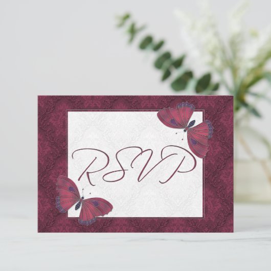 RSVP Butterfly Brocade Red (Staand voorkant)