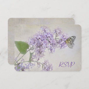 RSVP Butterfly op Lilacs Kaart