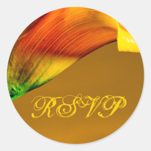 RSVP Cala Lily Herfst Envelope Seal Sticker