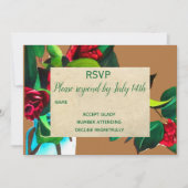 RSVP camellia floral country rustic Kaart (Voorkant)