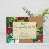 RSVP camellia floral country rustic Kaart (Staand voorkant)