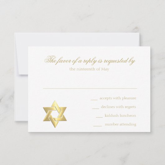 RSVP Card Colorful Rainbow Star Damask (Achterkant)