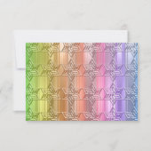 RSVP Card Colorful Rainbow Star Damask Kaartje (Voorkant)