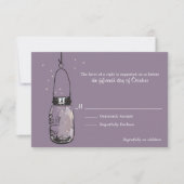 RSVP Card Fireflies & Mason Jar (Voorkant)