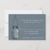 RSVP Card Fireflies & Mason Jar (Voorkant)