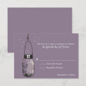 RSVP Card Fireflies & Mason Jar Kaartje (Voorkant / Achterkant)