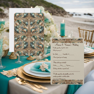RSVP Card formele Pearl Coast elegantie Kaartje