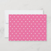 RSVP CARD gold script response roze harten JORDYN1 Kaartje (Achterkant)