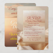 RSVP Card – Golden Dawn | Elegant Sunrise New Year (Voorkant / Achterkant)