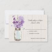 RSVP Card Mason Jar en vuurvliegjes (Voorkant)