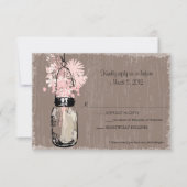 RSVP Card Mason Jar en Wildflowers (Voorkant)