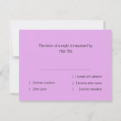 RSVP Card Paars Turquoise Star van David Kaart (Achterkant)