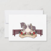 RSVP Card Quinceanera Red Charra Watercolor  Bedankkaart (Achterkant)