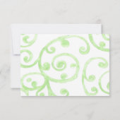 RSVP Card Scroll Pattern Green (Achterkant)
