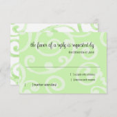 RSVP Card Scroll Pattern Green (Voorkant / Achterkant)