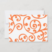 RSVP Card Scroll Pattern Oranje (Achterkant)