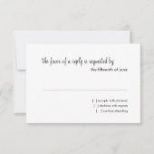 RSVP Card Scroll Pattern Turquoise (Voorkant)