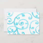 RSVP Card Scroll Pattern Turquoise (Achterkant)
