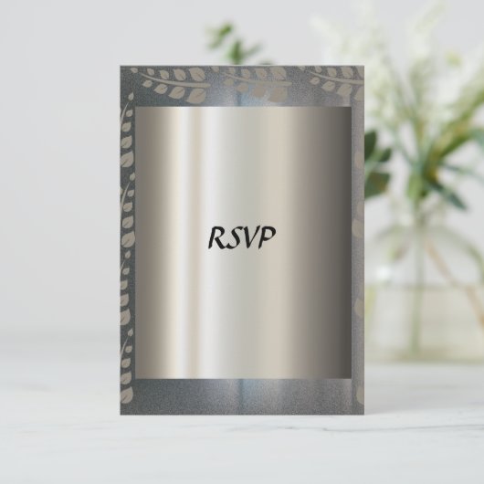 RSVP Card Silver Kaart (Staand voorkant)
