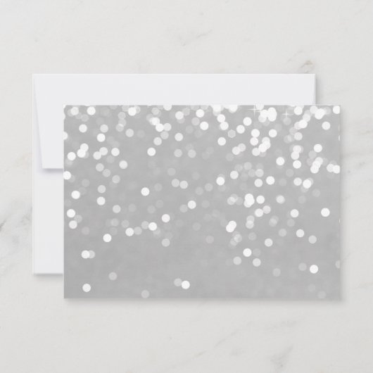 RSVP Card - Sparkling Wedding Grijs Zilver (Achterkant)