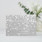 RSVP Card - Sparkling Wedding Grijs Zilver Kaartje (Staand voorkant)