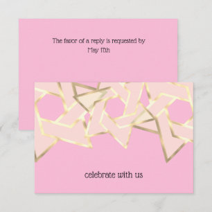 RSVP Card Spure Gold Star van David Kaart