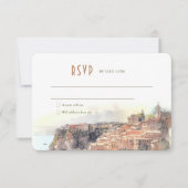 RSVP Card Waterverf Cote d'Azur France Riviera Kaart (Voorkant)